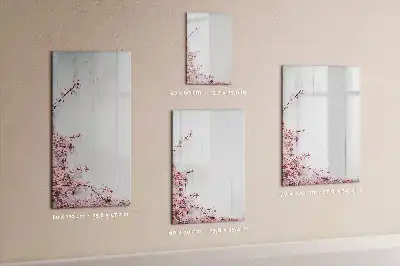 Magnetic dry erase board with a flowers on wood print