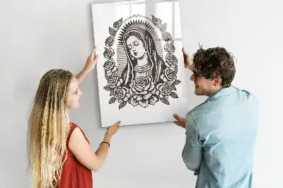 Magnetic erase board featuring our Lady of Guadalupe design