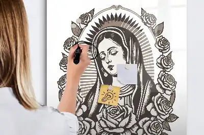 Magnetic erase board featuring our Lady of Guadalupe design
