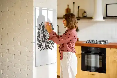 Magnetic erase board featuring our Lady of Guadalupe design