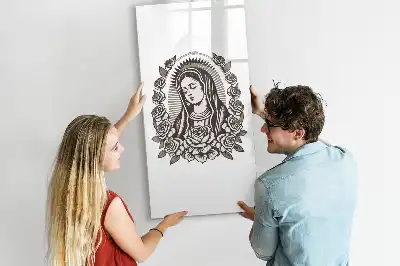 Magnetic erase board featuring our Lady of Guadalupe design