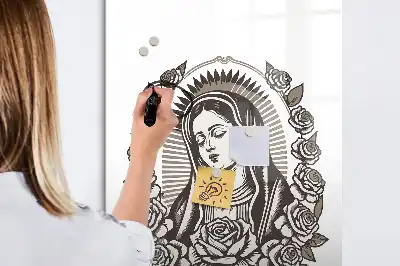 Magnetic erase board featuring our Lady of Guadalupe design