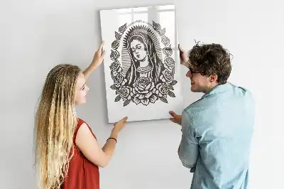 Magnetic erase board featuring our Lady of Guadalupe design