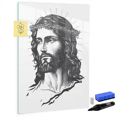 Magnetic writing board Jesus Christ design