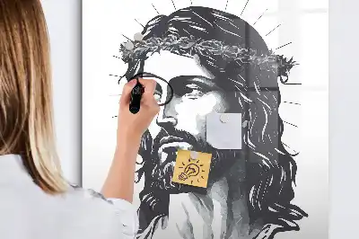 Magnetic writing board Jesus Christ design