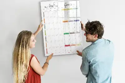 Magnetic erase board weekly meal planner