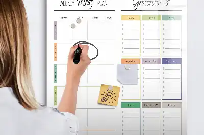 Magnetic erase board weekly meal planner