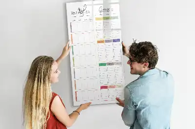 Magnetic erase board weekly meal planner
