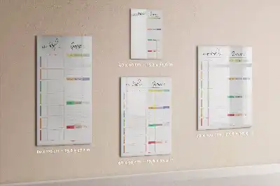 Magnetic erase board weekly meal planner