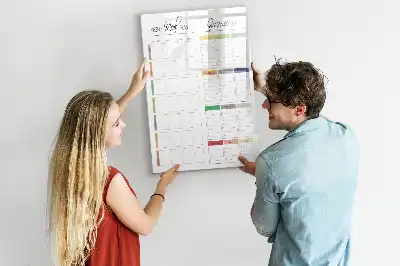Magnetic erase board weekly meal planner