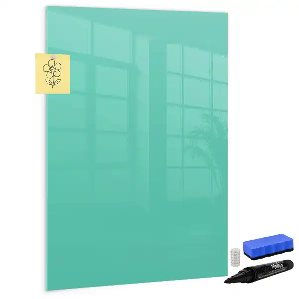Magnetic writing board in turquoise