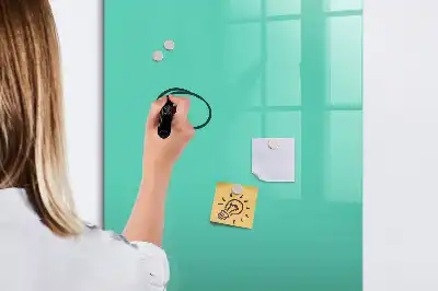 Magnetic writing board in turquoise