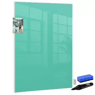 Magnetic writing board in turquoise