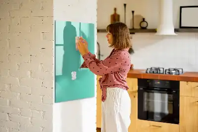 Magnetic writing board in turquoise