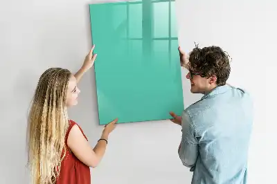 Magnetic writing board in turquoise