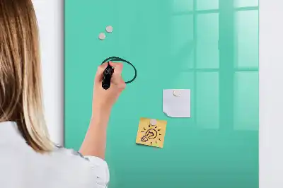 Magnetic writing board in turquoise