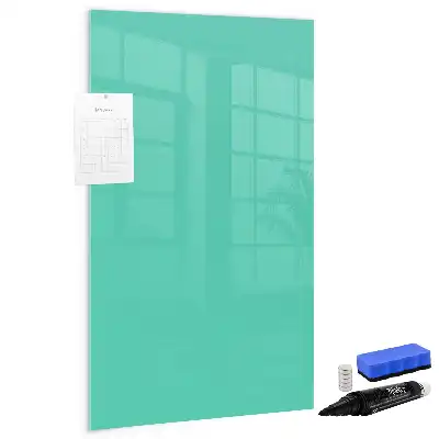 Magnetic writing board in turquoise