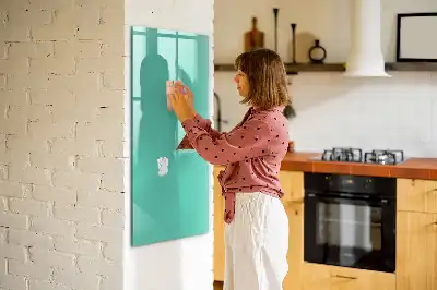 Magnetic writing board in turquoise