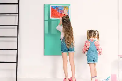 Magnetic writing board in turquoise