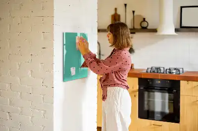 Magnetic writing board in turquoise