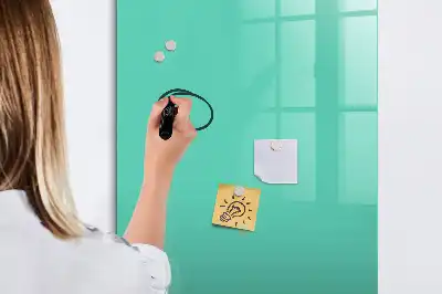 Magnetic writing board in turquoise