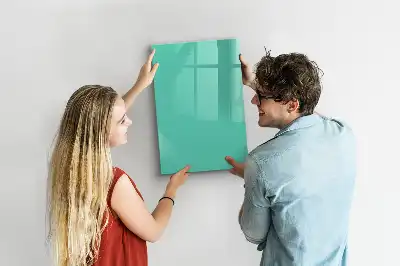 Magnetic writing board in turquoise