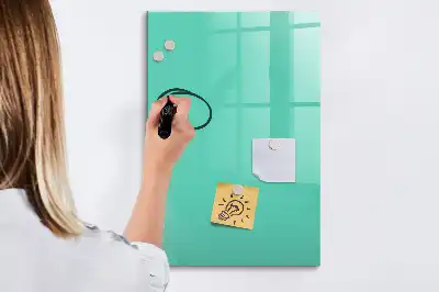 Magnetic writing board in turquoise