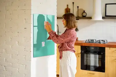 Magnetic writing board in turquoise