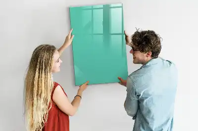 Magnetic writing board in turquoise