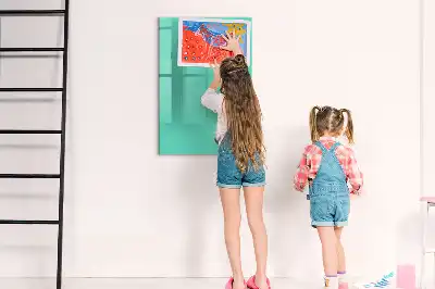 Magnetic writing board in turquoise