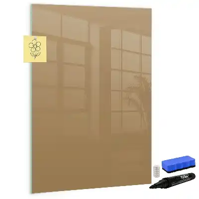 Magnetic writing board in dark beige