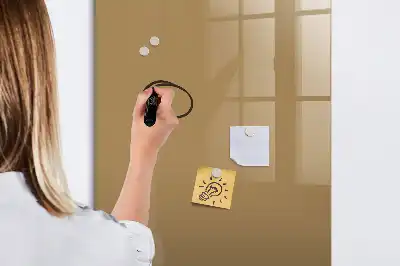 Magnetic writing board in dark beige
