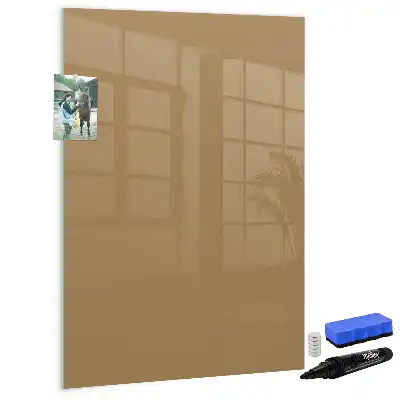 Magnetic writing board in dark beige
