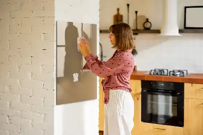 Magnetic writing board in dark beige