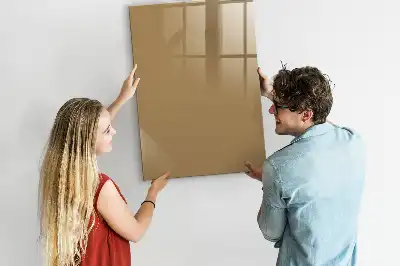 Magnetic writing board in dark beige