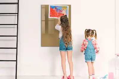 Magnetic writing board in dark beige