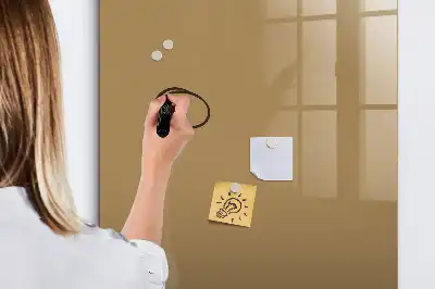 Magnetic writing board in dark beige
