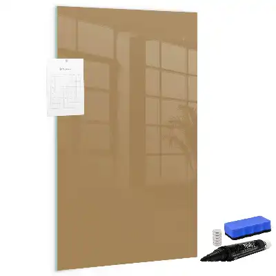 Magnetic writing board in dark beige