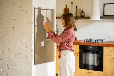 Magnetic writing board in dark beige