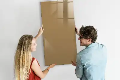 Magnetic writing board in dark beige