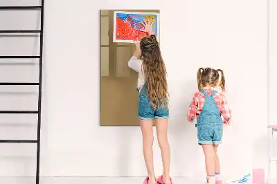 Magnetic writing board in dark beige