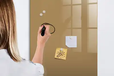 Magnetic writing board in dark beige