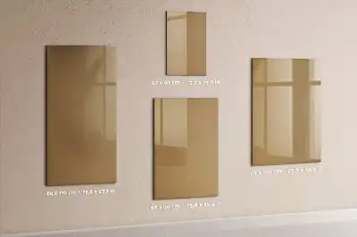 Magnetic writing board in dark beige