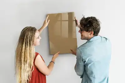Magnetic writing board in dark beige