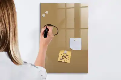 Magnetic writing board in dark beige