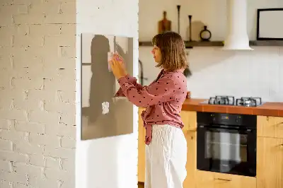 Magnetic writing board in dark beige