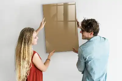 Magnetic writing board in dark beige