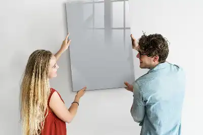 Magnetic writing board in light grey