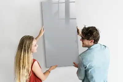 Magnetic writing board in light grey