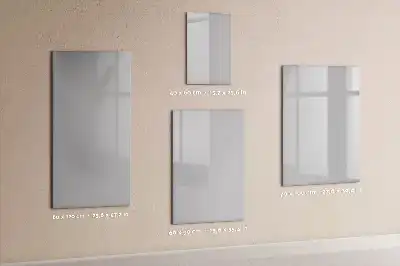 Magnetic writing board in light grey
